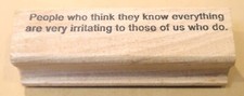 VEGASTAMPS RUBBER STAMP PEOPLE WHO THINK THEY KNOW EVERYTHING