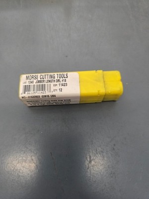 12 Pack MORSE 1340 #18 Jobber Length DRILL HSS BLK 11423