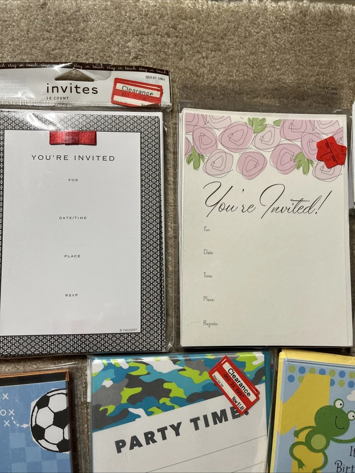 Lote Mixto Invitaciones Tarjetas de Agradecimiento Cumpleaños Ducha Fiesta Boda Foto 3 de 4