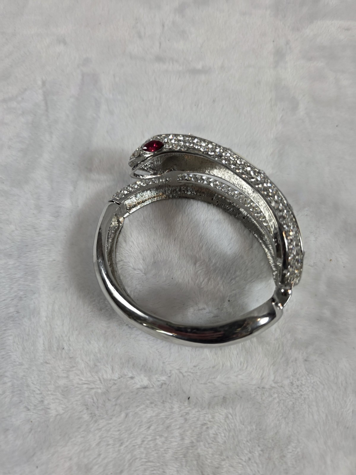 Unique Statement Snake Hinge Enamel Rhinestone Gl… - image 2