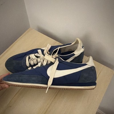 Vintage 1980s Nike Oceania Nylon Blue White Size 11 Rare Running Shoes