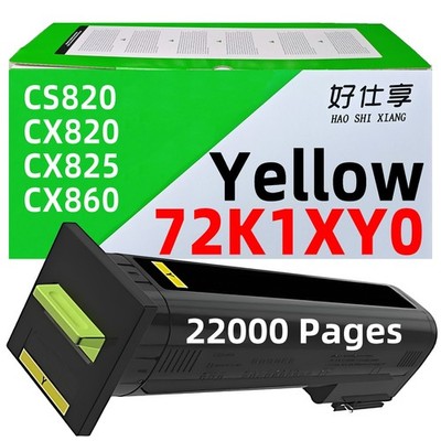 72K1XY0 Yellow Toner Cartridge Compatible for Lexmark CS820 CX820 CX825 CX860