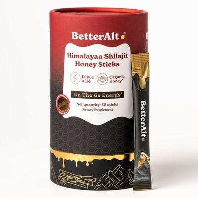 Better Alt Pure Himalayan Shilajit Cinnamon Honey Sticks with Organic Honey |...
