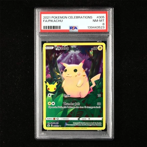 PSA 8 NM-MT 2021 Pokemon ENG Pikachu E 005/025