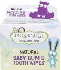 Baby Gum  Tooth Wipes - Natural  Safe, Contains Only Water  Xylitol, Soft Ste