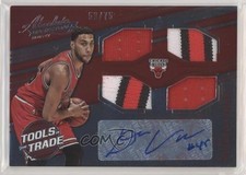 2016-17 Panini Absolute Quad 53/75 Denzel Valentine #6 Auto iu7