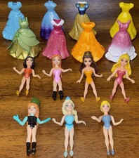 LOT OF 15 Disney Princess MagiClip Magic Clip Polly Pockets Dolls Dresses US86