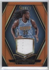2015-16 Panini Select Swatches Orange Prizm 21/49 Kenneth Faried #30 t6l