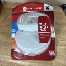 First Alert Standard Battery-Operated Smoke Alarm and CO Alarm - 2 PK