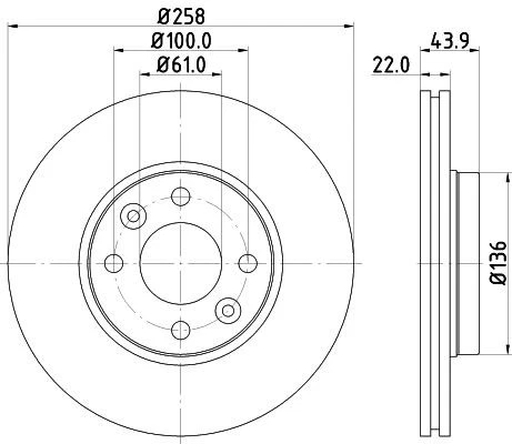 Hella Brake Disc Set Front 55415PRO For RENAULT SANDERO/STEPWAY II OEM — 第 4/4 张图片