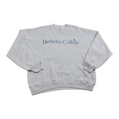 Vintage Berkeley College Crewneck Sweater Sweatshirt Adult Size Large Gray