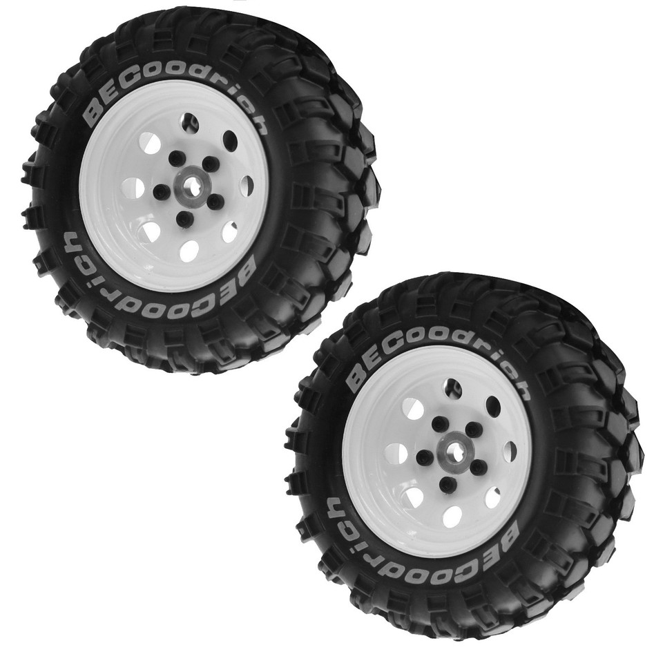 Alomejor RC Truck Reifen Set 4 Stück | 1/10 Maßstab, Gummireifen Mit Nylonfelge, Kompatibel Mit ZD Racing Crawler