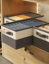 Wardrobe Organiser Box Clothes Storage Drawer Divider Foldable Jeans T-Shirt Bin