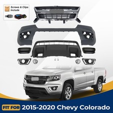 Front Bumper Cover Assembly Grille Kit For 2015-2020 Chevy Colorado W Fog Light Front Bumper Cover Assembly Grille Kit For 2015-2020 Chevy Colorado W Fog Light