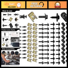 100 PCS Car Body Screws Bolts Set, Splash Shield U-Nuts, Bumper Fender Kit
