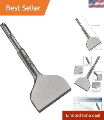 Ergonomic 3'' Wide SDS Plus Chisel - Alloy Steel Bit for Efficient Tile Removal