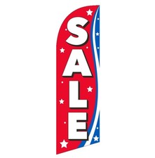 FFN 6ft Sale red Advertising Feather Banner Swooper Flag Sign for outdoors,...