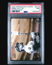 Bobby Witt Jr 2024 Topps Black & White Golden Hour Variation /50 PSA 9 Mint