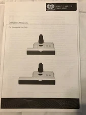 Sebo Vacuum ET-1 and ET-2 owner's manual booklet for Powerhead / Power Nozzle