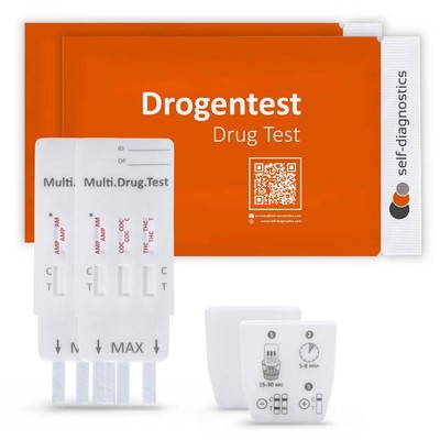 self-diagnostics Drogenschnelltest Multi 3 E - Nachweis von 3 Drogen - 2 Tests