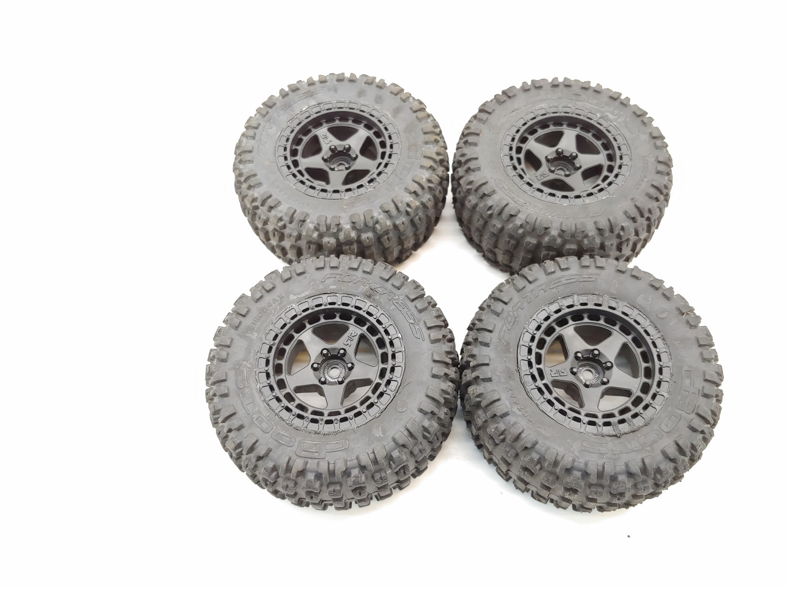 ARRMA Senton – 4 Pezzi Pneumatici DBoots Fortress SC Con Ruote, Gomme Incollate Metalliche ARA510126 - 4