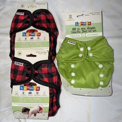 Bummis All-in-One Cloth Diaper Lot One Size 8 35 lb