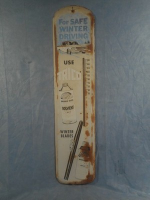 Vintage Trico working wall shop/garage metal sign Thermometer