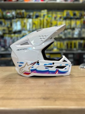 NEU ALPINESTARS SM3 MOTOCROSS ENDURO HELM ECE2206 ATV DHMTB GLANZ WEISS PINK