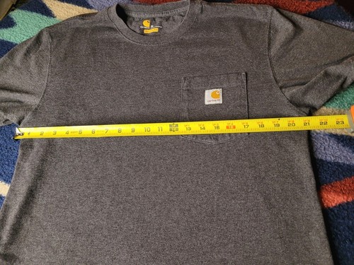 T-shirt Carhartt Original Fit tasca uomo grigio medio manica corta K87 CHR - Foto 6 di 7