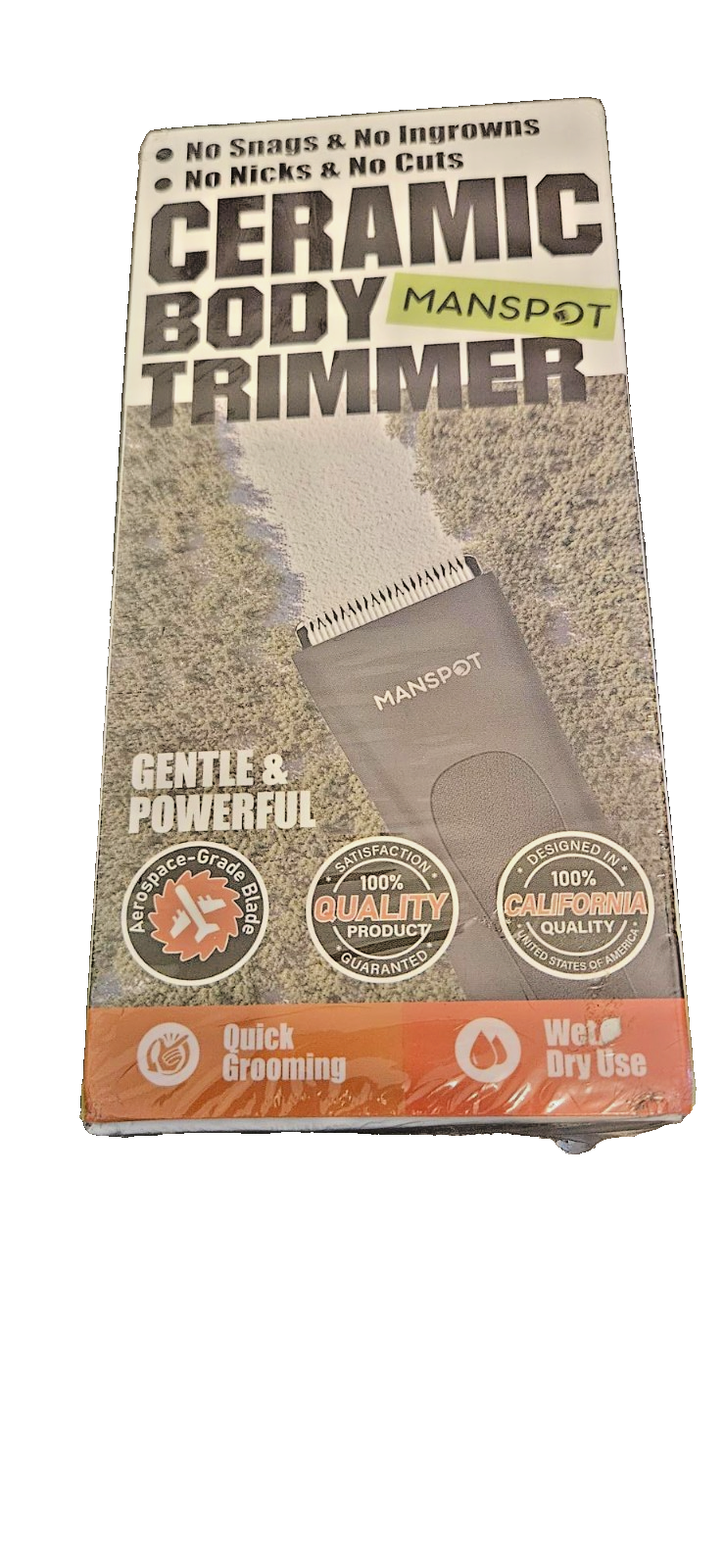Manspot Ceramic Body Trimmer Rechargeable Wet or Dry Use New Sealed