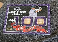 2024 Leaf Lumber 100 Home Run Jason Giambi game used bat patch relic 12/15 YANK