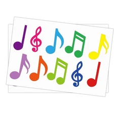 Music Notes Wall Decal Stickers for Music Theme Birthday Party Favors,2x3 inc...