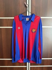 FC BARCELONA 1984/1989 HOME FOOTBALL SOCCER SHIRT LONGSLEEVE JERSEY MEYBA L