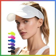 White Sun Visor Hat for Women  Men UPF 30 Lightweight Sports Golf Tennis