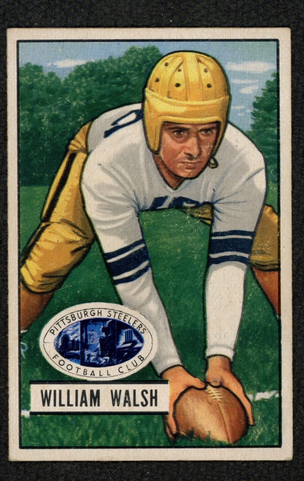 1951 Bowman #23 William Walsh ** Pittsburgh Steelers   ~ EX+