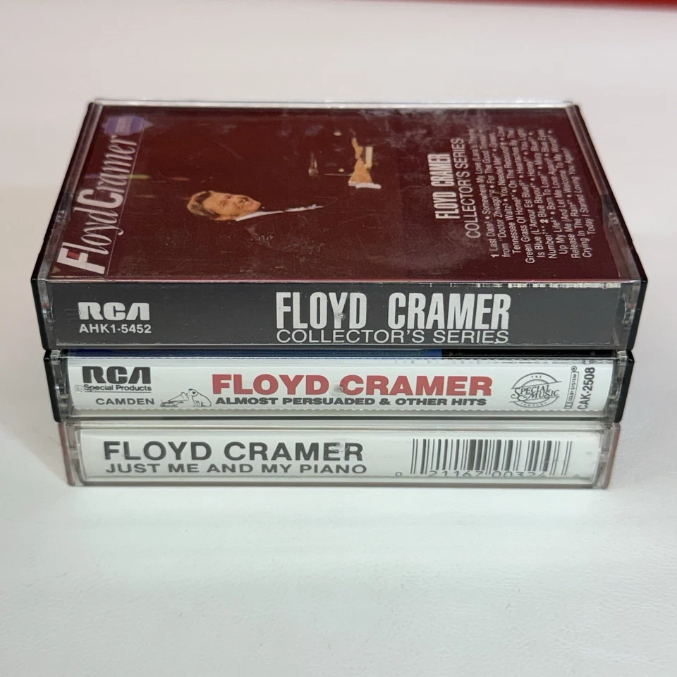 Floyd Cramer Lot of 3 Cassette Tapes 1985-1988 American Pianist RCA Step One Foto 3 de 4