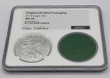 2018 $1 American Silver Eagle NGC Curio Collection Box Fragment MS70