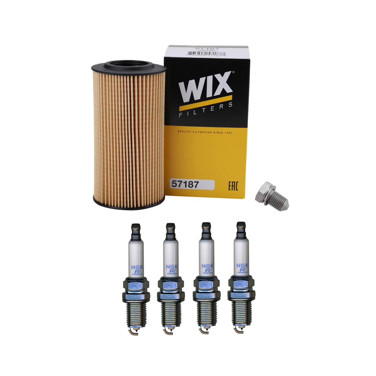 Wix Engine Oil Filter  NGK 4 Laser Platinum Spark Plugs kit for Golf 2.0L L4