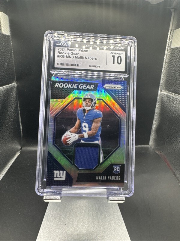 2024 Panini Prizm - Rookie Gear Malik Nabers #RG-MNS (MEM, RC)