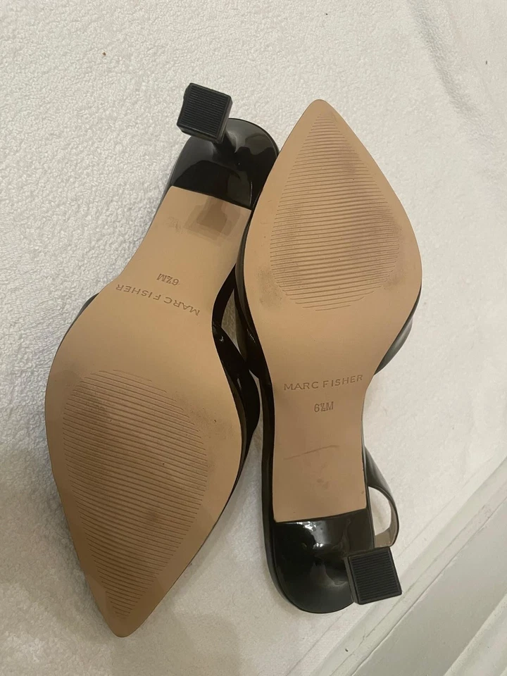  Marc Fisher Slingback in Black Patent - Size 6 - Image 4 of 4