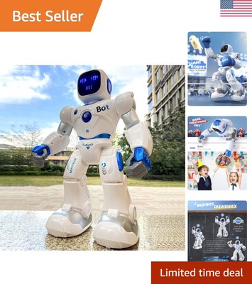 Large Programmable RC Robot for Kids - Engaging STEM Toy with Voice Commands
