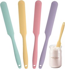 4 Pcs Silicone Jar Spatula,10 Inch Jam Spreader for Peanut Butter