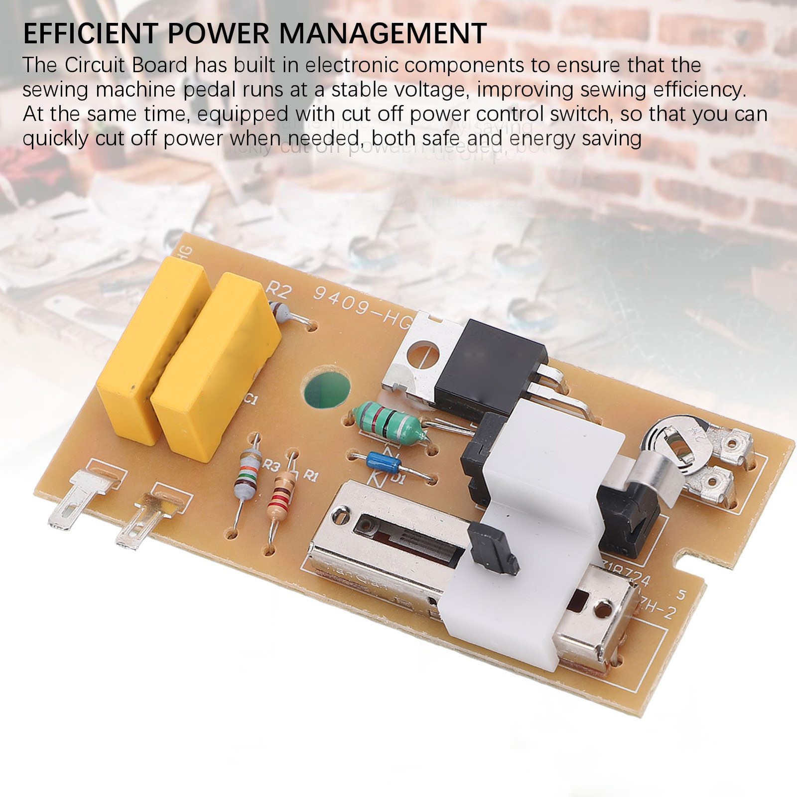 Sewing Machine Pedal Circuit Board Metal Universal Responsive Replacement With C