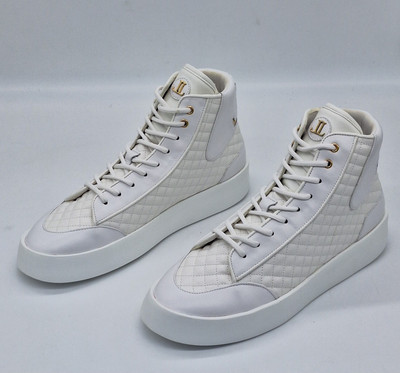 Leandro Lopes Sneaker Mid Top Staff Gr.47 Weiß