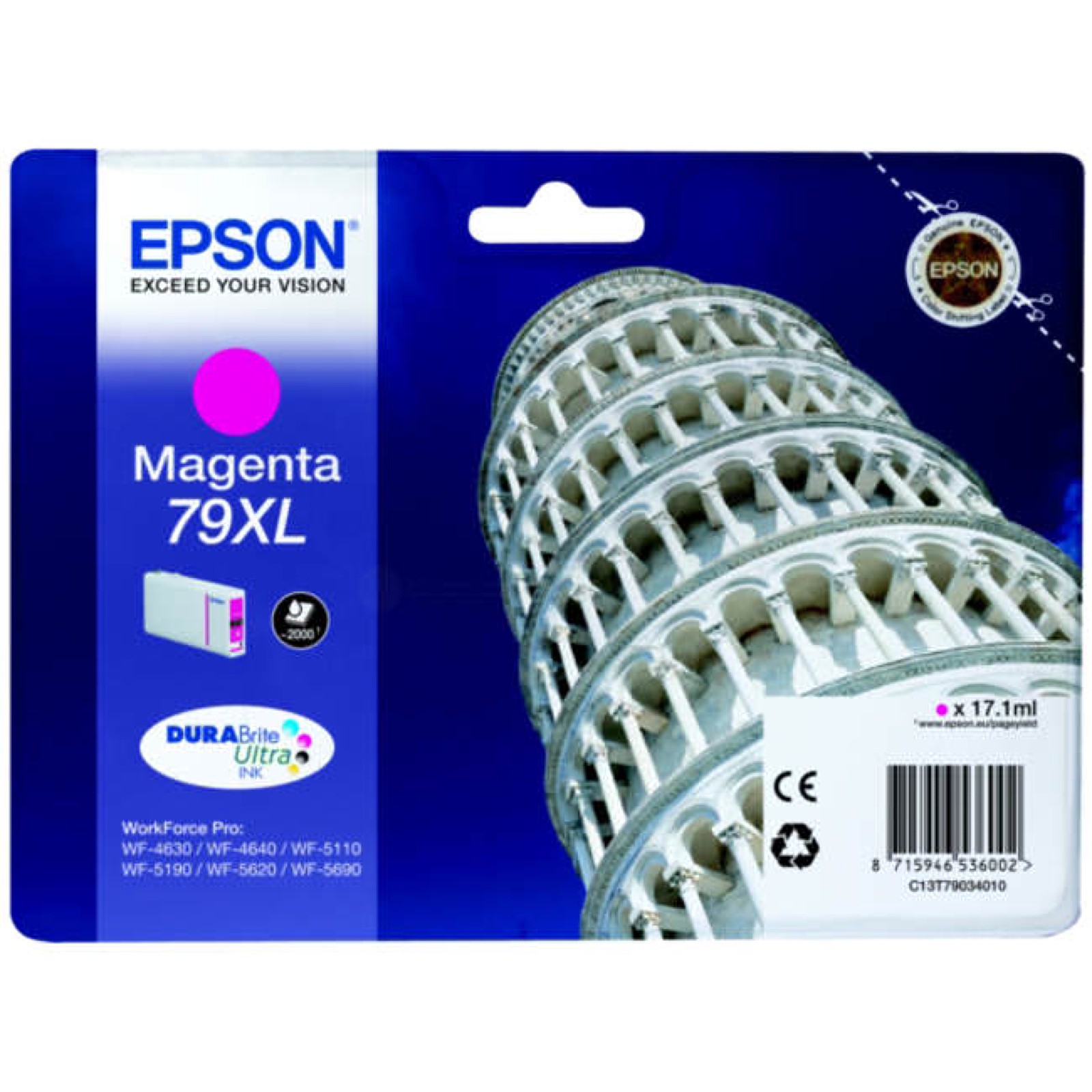 Genuine Epson Ink - 79XL MAGENTA / WF-4630 5110 5190 5620 (INC VAT) BOXED 2027 - Image 5