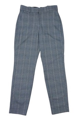 HiM Womens Gray Plaid Slim Fit Pants Size 2 Stretch Ankle Career Trousers.