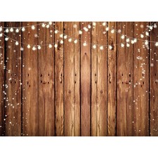 8x6FT Brown Wood Backdrop Rustic Photo Background Birthday Wedding F1