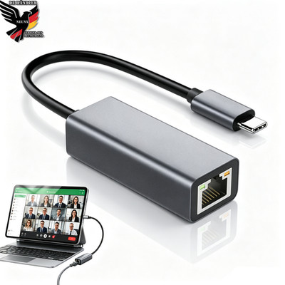 USB-C auf RJ45 Ethernet Adapter LAN Typ C Netzwerkadapter Hub für Laptop PC Mac