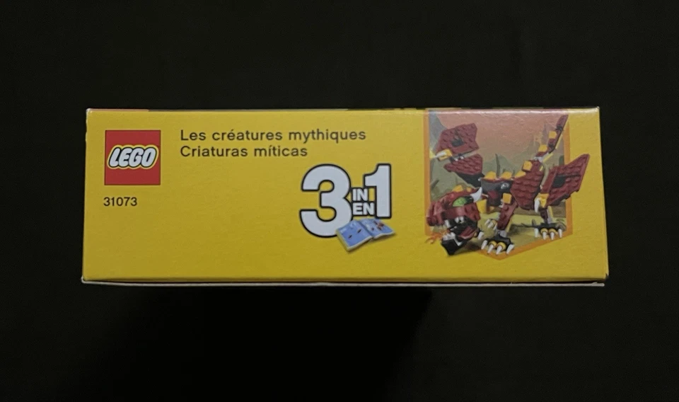 LEGO Creator Mythical Creatures 31073 3 in 1 Dragon Retired NEW - Image 3 of 4