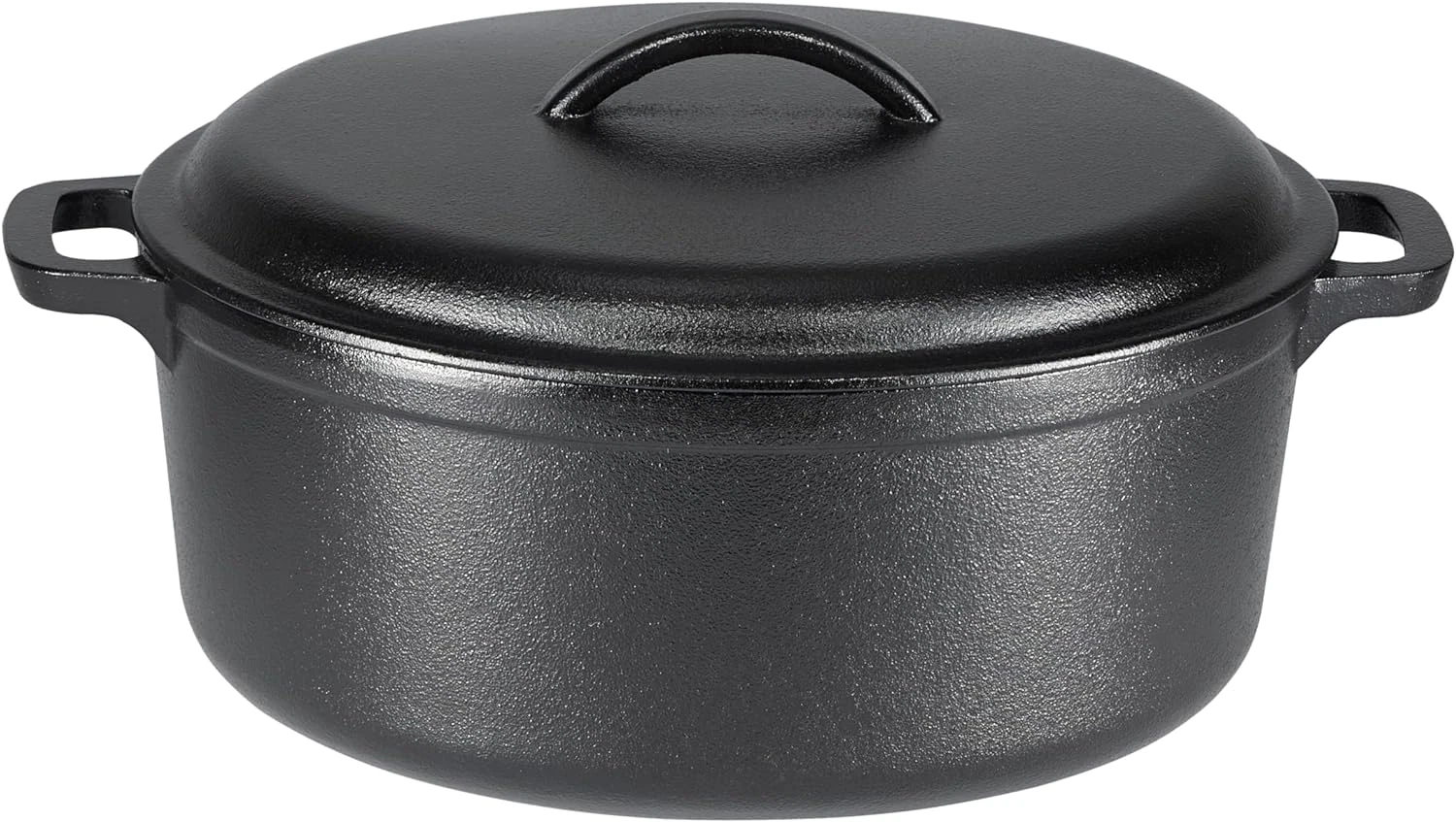 Amazon Basics round Pre-Seasoned Cast Iron Dutch Oven Pot with Lid